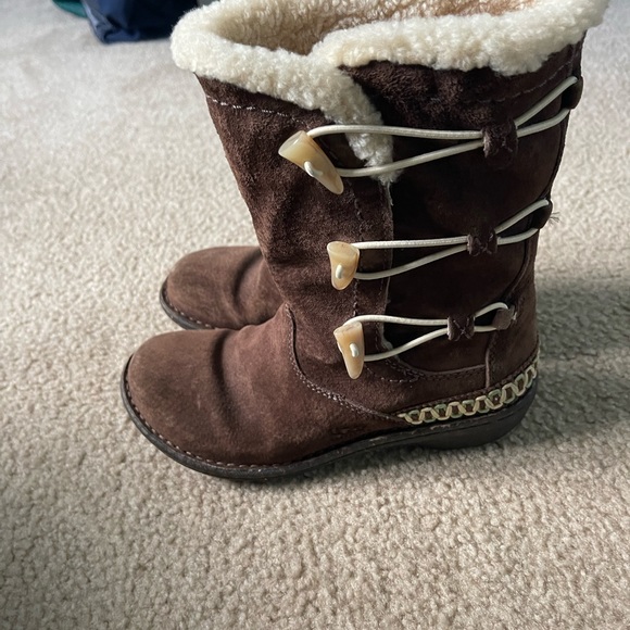 Brown Mid Calf Ugg Boots - Picture 2 of 5